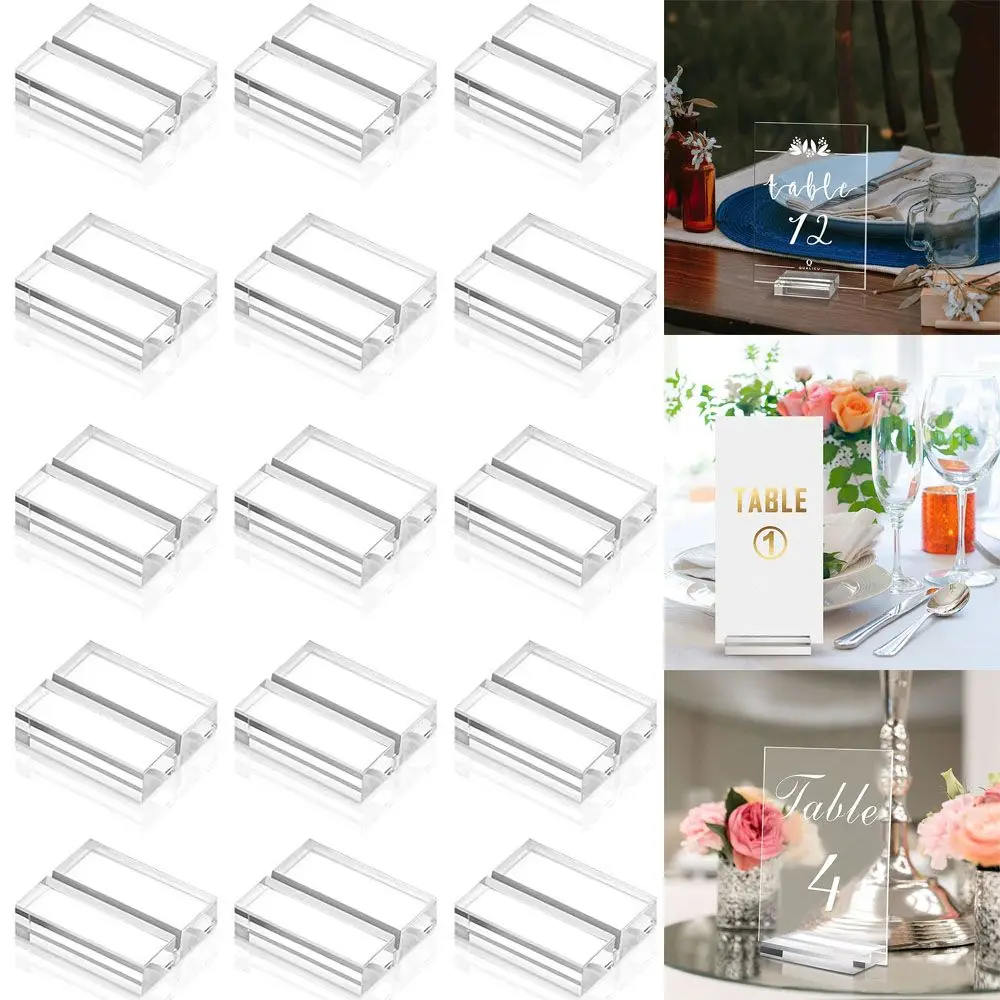 Acrylic Stands Place Card Holders Table Number Stands for Table Wedding Photos Office Home Decor
