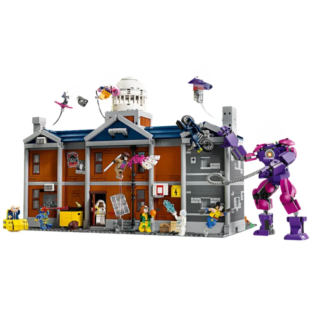 76294 3093Pcs X-Mansion Xavier Institute Modular Architecture Model Bricks Building Blocks Hero Set Adults Toys Birthday Gifts