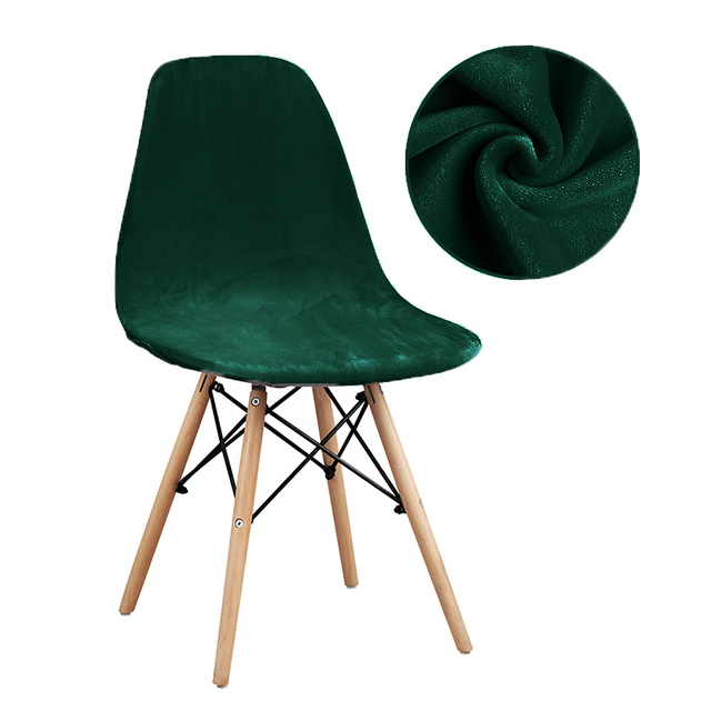Pcs Velvet fabric Bar Chair Cover Washable Removable Seat Cover Armless Shell Chair Covers for Banquet Home Hotel