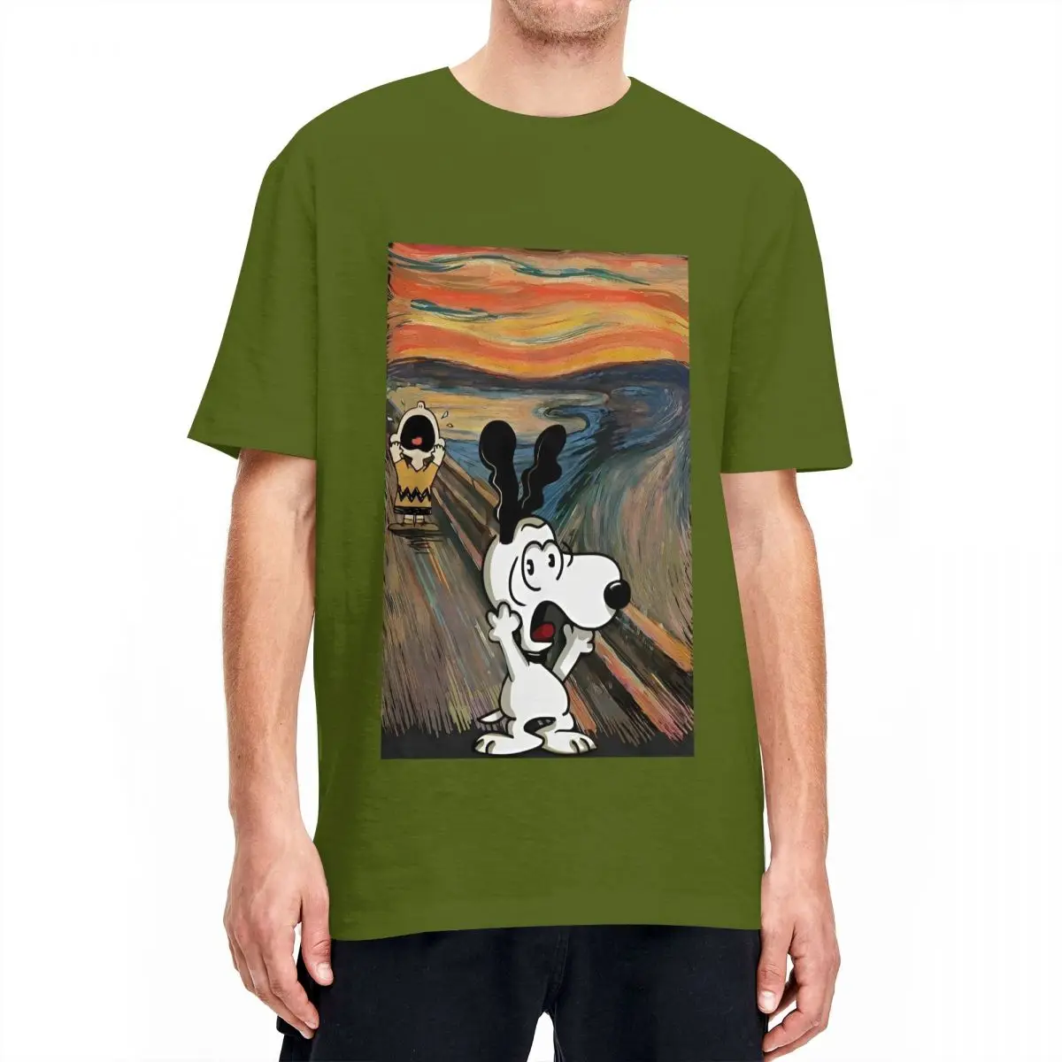 thumbnail image 1 of Camiseta de Snoopy y Charlie Brown de Peanuts, divertida camiseta de hip hop, camisetas de manga corta, camisetas de verano 100% algodón, camisetas de talla grande, 1 of 5