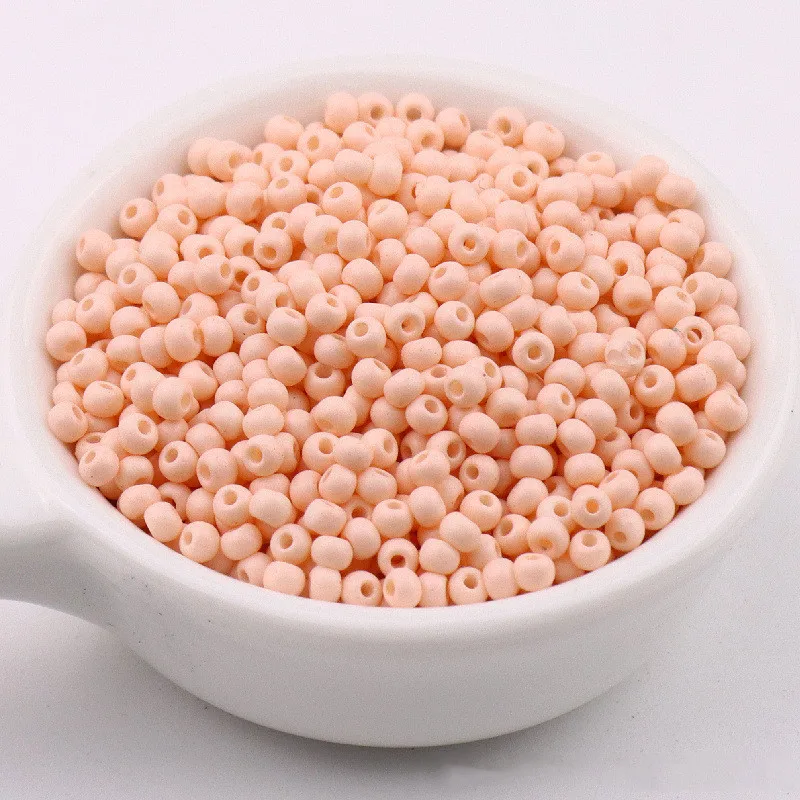 High-Quality Wear-Resistant Solid Color Glass Rice Beads
