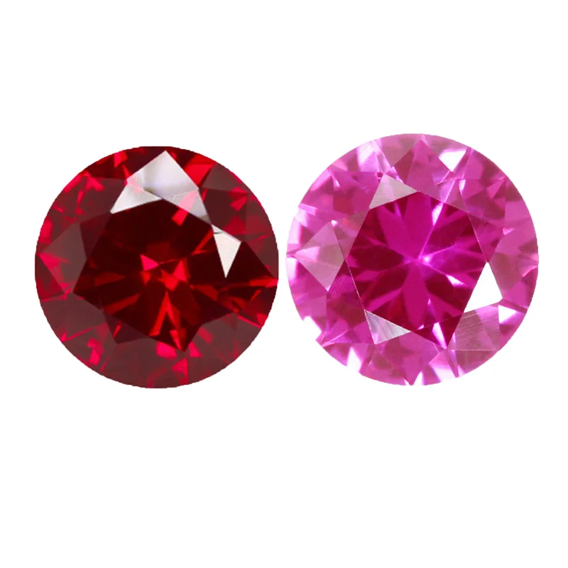 Lose rosa roter Rubin 15,0 mm 14,0 ct Rundschliff Test Mohs Härte Edelsteine für Schmuckherstellung/Edelstein-Sammlung DIY-Stein – Detail 1