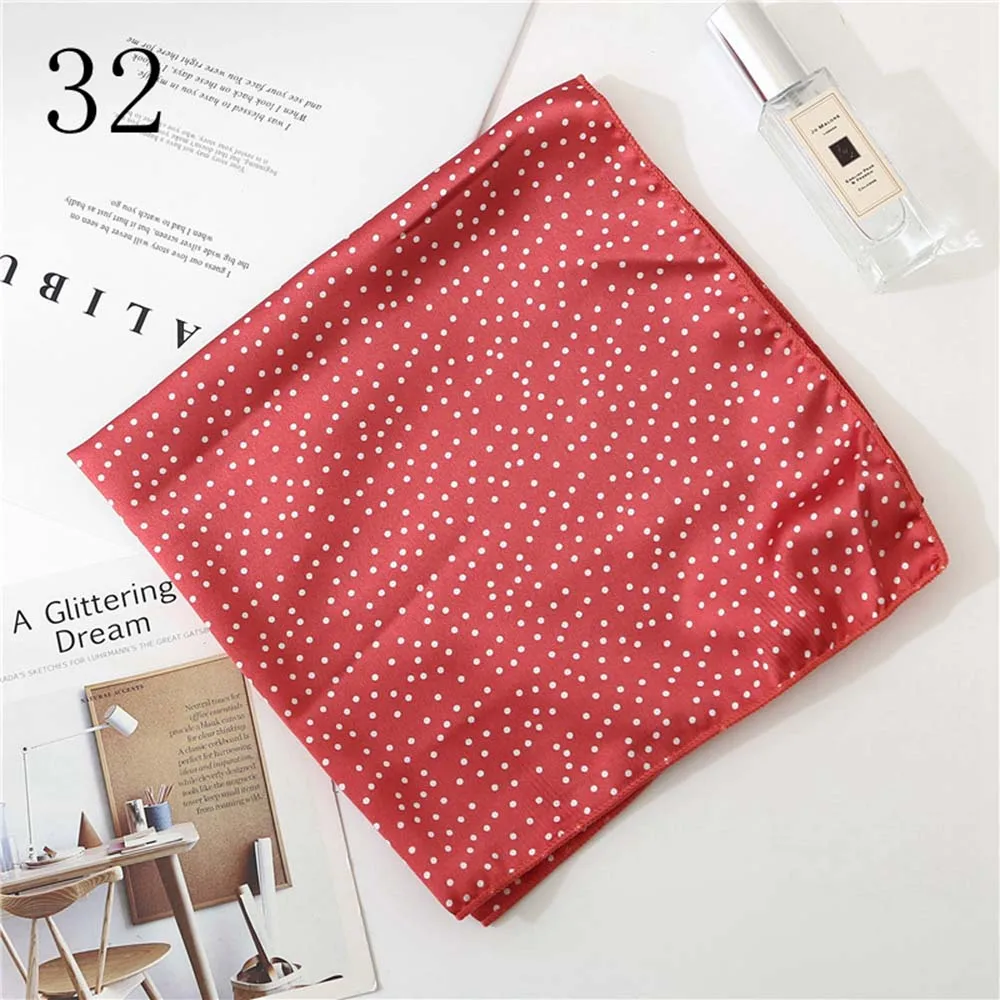 HanXi Silk Scarf Women Square Hair Scarf Satin Neck Hotel Waiter Flight Attendants Business Imitate Bandana Silk Bag 50cm silk scarf square scarf