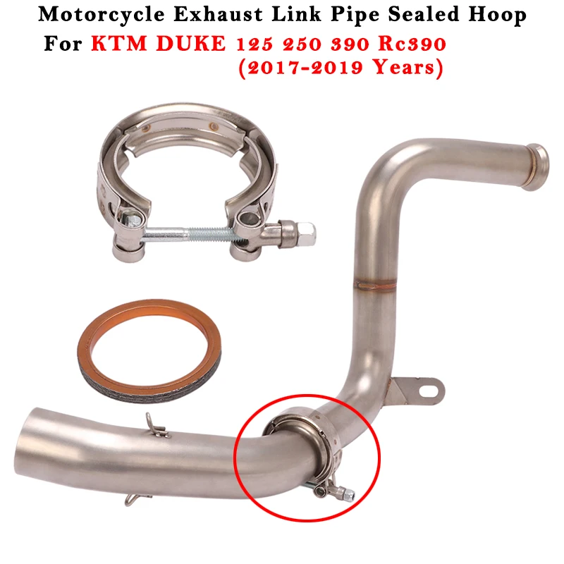 

Motorcycle Exhaust Escape Modified Muffler Gasket Hoop Sealed And Fixed Slip On For KTM RC390 DUKE 390 125 250 2017 2018 2019