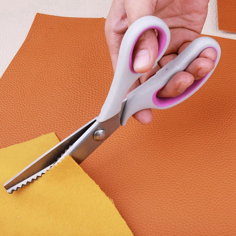 Fabric Serrated Scissors Soft Grip Handle Serrated Scissors Triangular Serrated Scissors Suitable For Fabric 5