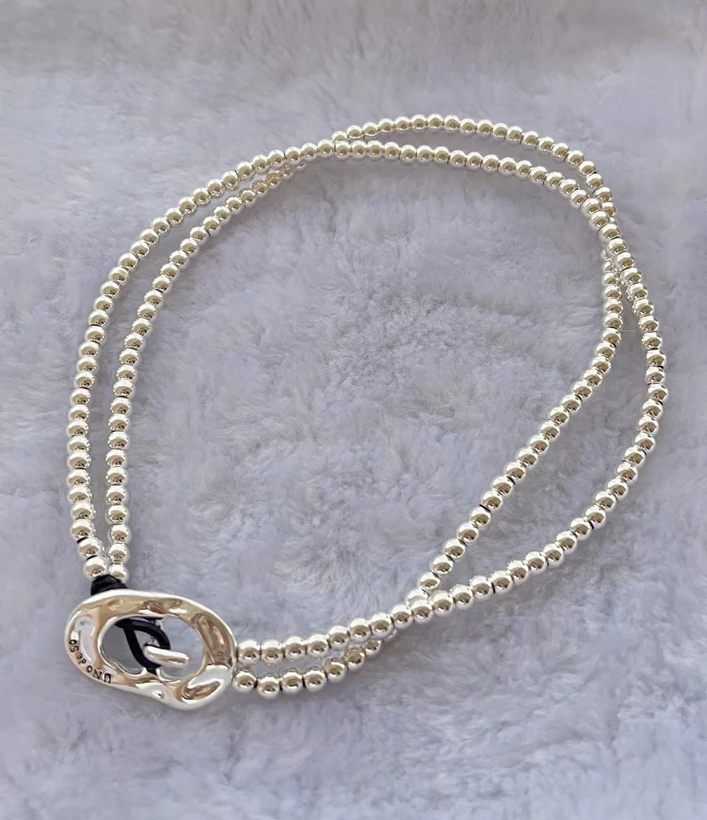 New Fashion UNOde50 Electroplating 925 Simple Exquisite Necklace Women's Holiday Romantic Gift