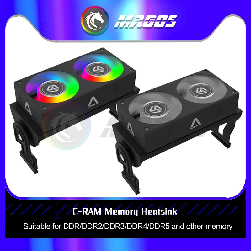 Ventilador de Memória Alseye para Ddr2 Ram Radiador com Ventoinha Dupla 60 mm Pwm 12002000rpm 5v Pinos