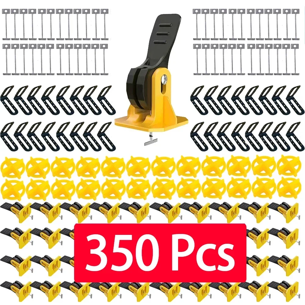 Tile Spacers Tile Leveling Clips Tile Leveling Tools Yellow Tile Leveling System Clips Floor Ceramic Porcelain Tile Levelers Spacers Set Kit for Laying Wall Construction Tools