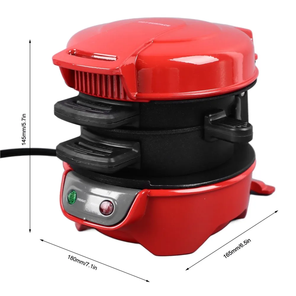 600W Electric Sandwich Maker with Egg Cooker Tool Aluminum Non Stick Breakfast Maker for Cooking Breakfast US/EU Plug 110V/220V
