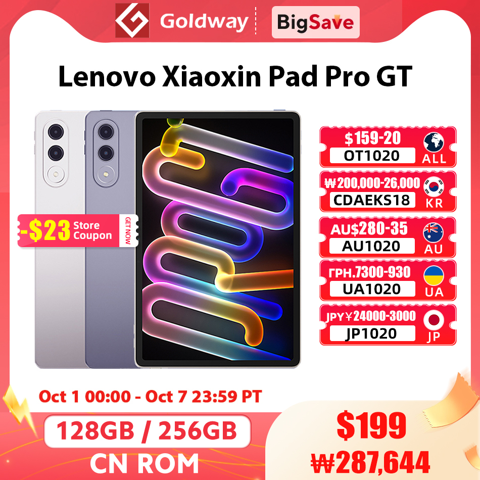  Lenovo Xiaoxin Pad Pro GT Snapdragon 8 Gen 3 Tab 128GB 256GB ROM 11.1" 144Hz 3.2K Screen 8860mAh 68W Charging Android Tablet