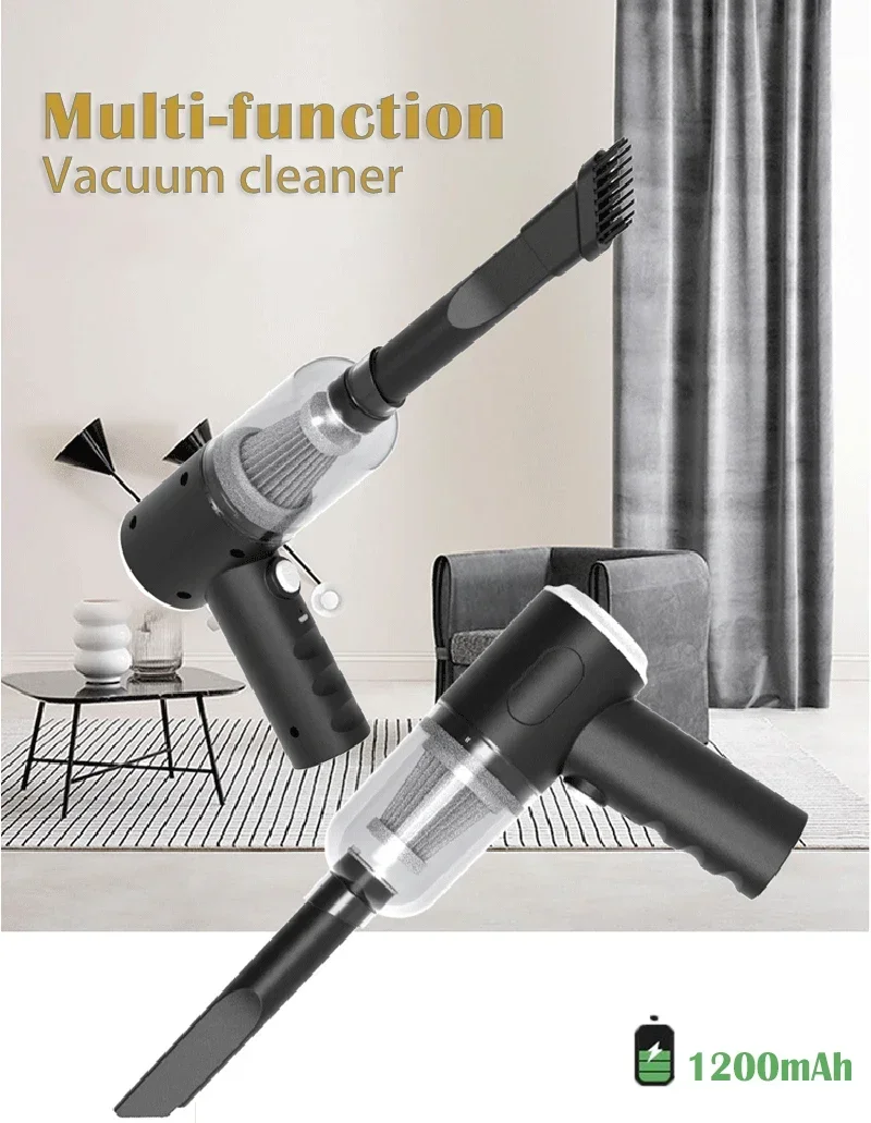 Description Picture 3 of item9000Pa Wireless Car Vacuum Cleaner USB Charging 1200mAh Portable Cleaning Appliance Mini Wet and Dry Vacuum Cleaner Household