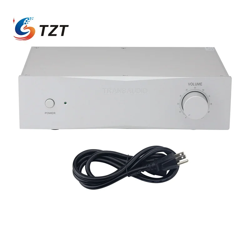 TZT Transaudio JC-2 클래스 A 프리앰프 MAX 버전 프리앰프(실버)는 2개의 전력 증폭기를 지원합니다.