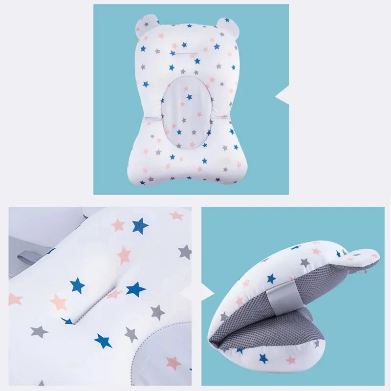 Cuscino per Vasca da Bagno per Neonati, Supporto Pieghevole per Seduta, Cuscino Antiscivolo Morbido e Confortevole per Bagnetto - immagine 3