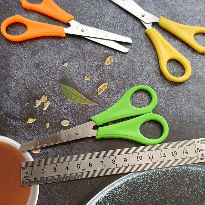 가위 DIY 수제 가위 안전 눈금자 스케일 가위 편지지 학생 학교 사무용품 스케일 편지지 손 도구