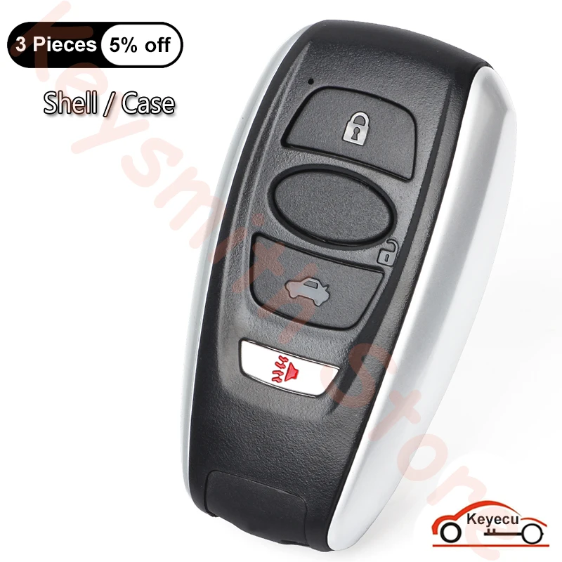 Keyecu Custodia A 4 Pulsanti Per Subaru Legacy Outback Forester Impreza Wrx Sti Auto Smart Remote Key Shell Cover Fob Hyq14Ahk Hyq14Ahc