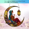 1pcs 2D Acrylic Ramadan Window Door Sign Hanging Decoration-Eid Mubarak & Happy Mawlid Al Nabi  Ramadan Festival Decoration 3