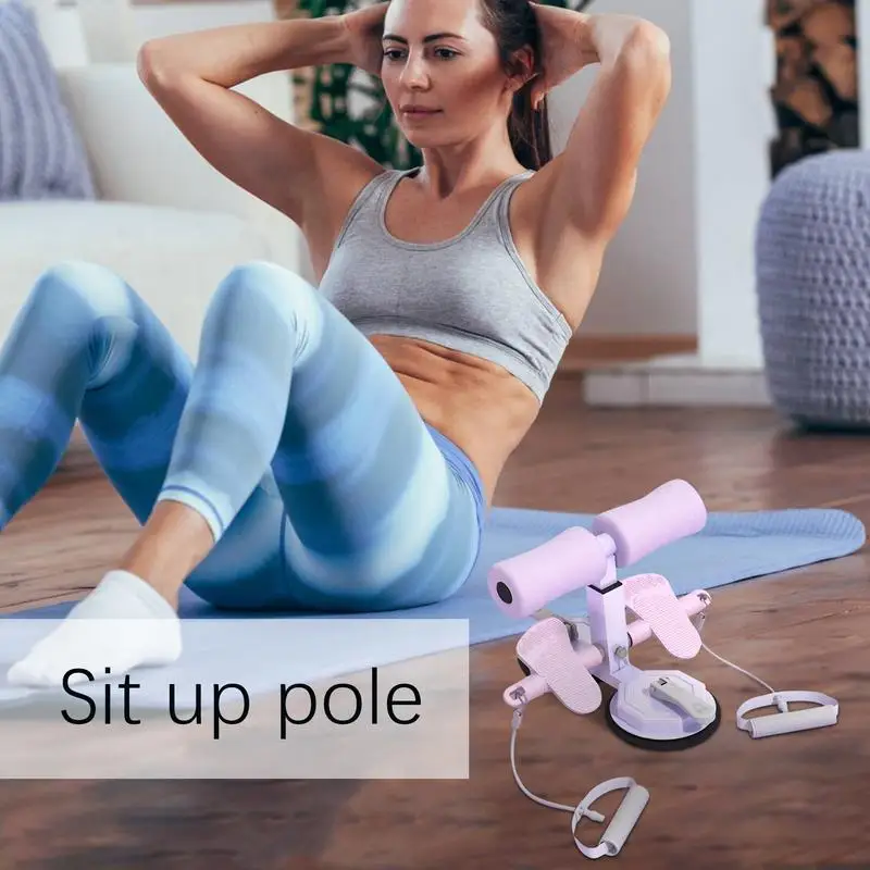 Sit Up Bar Foot Holder Situps Equipment With 2 Suction Cup Portable Adjustable Height Assistant Device For Floor Home Gym Ab