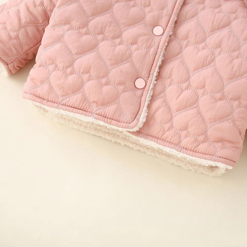 Warm Baby Girl Coat Winter Cute Long Sleeve Rabbit Jacket For Baby Girl Wool Coat Kids Clothes 9kg-18kg
