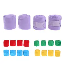 4pcs Soft Fleece Horse Leg Protector Wraps Leg Boots Wraps Riding Equestrian Horse Care Leg Brace