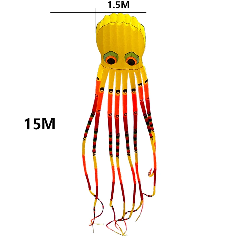 Free Shipping 15m Octopus Kite for Adults Kite Professional Kites Factroy Soft Power Kites 4