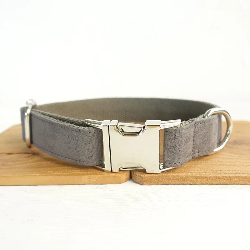 dog collar Personalized Dog Collar Pet Collars Free Engraving ID Nameplate Tag Pet Accessory Multi Velvet Puppy Collar Leash