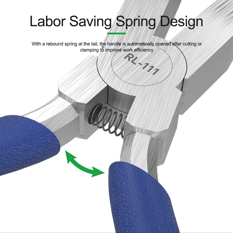 Détail du manche ergonomique de la pince de précision Relife RL-0001.