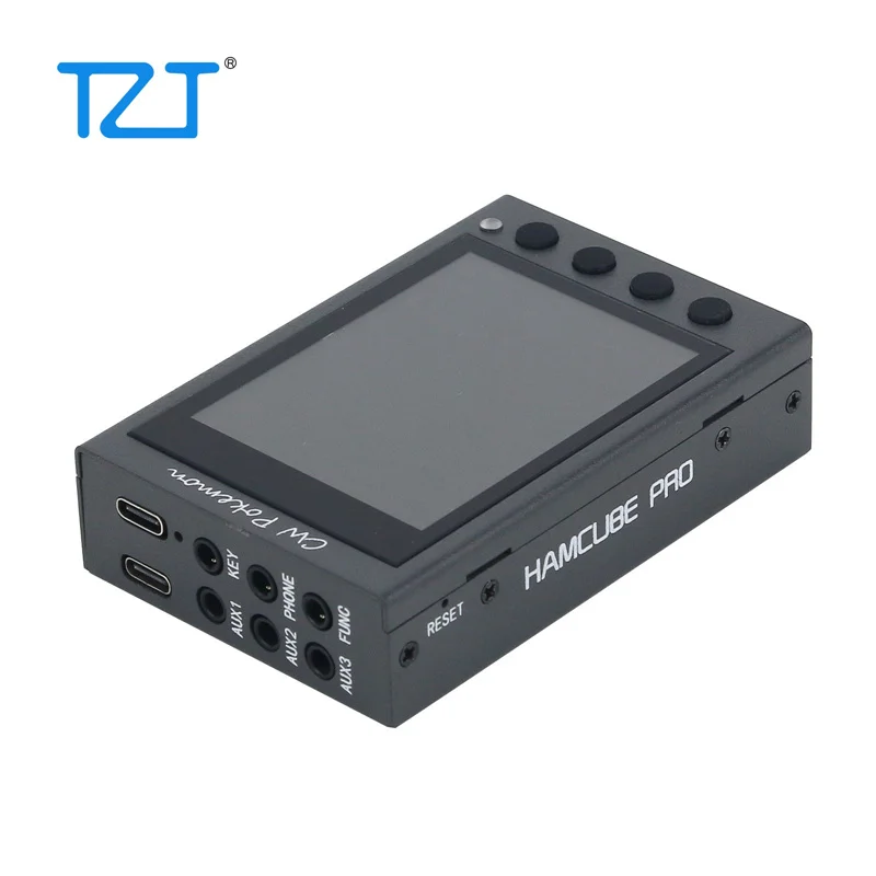 TZT HAMCUBE PRO 휴대용 HAM CW 트레이너 모스 코드 트레이너 CN/EN 디코딩(자석 베이스 포함) 듀얼 패들 전신 키