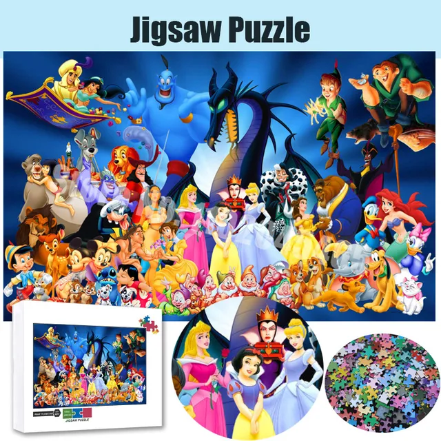 Puzzle de personnages de dessins animés Disney, 1000 pièces, pour