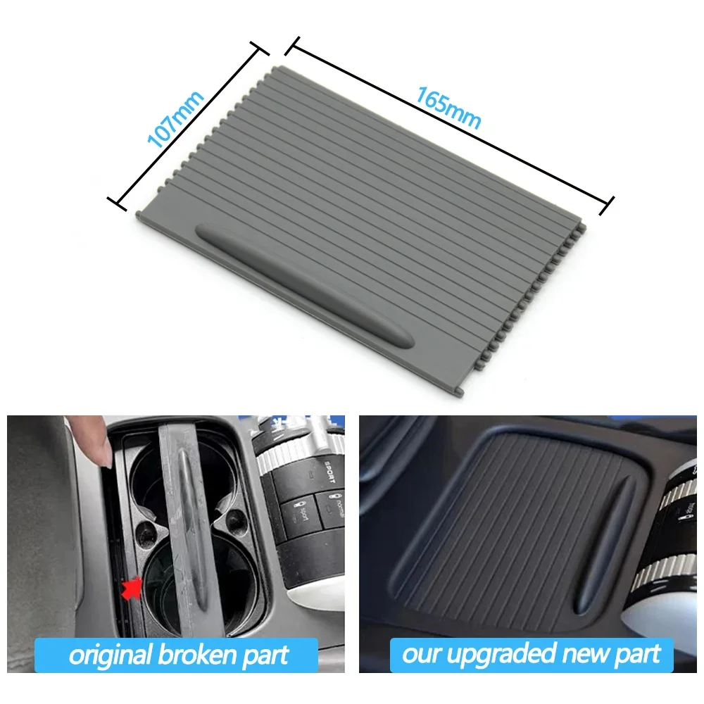 포르쉐 카이엔 955 2003-2010 7L5862531용 실내 앞좌석 센터 콘솔 컵홀더 롤러 블라인드 커버 교체품