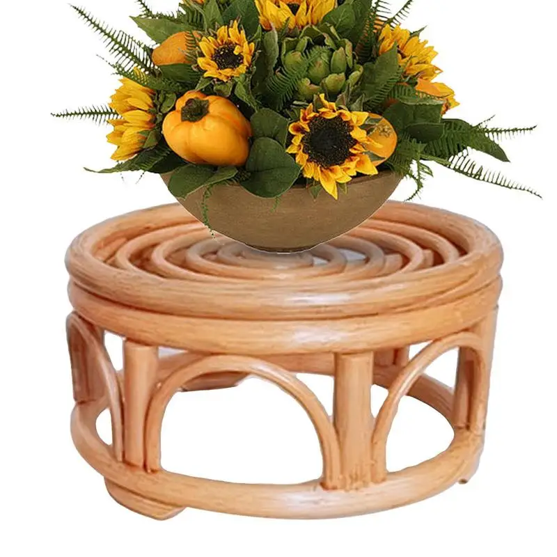 

Flower Pot Stand Nordic Rattan Stands For Flower Pots Rattan Stand Indoor And Outdoor Garden Container Round Supports