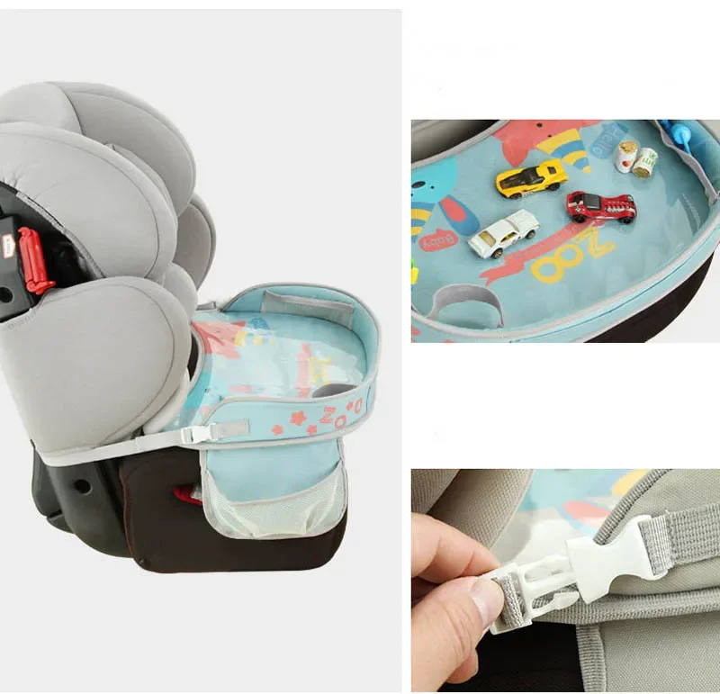 Car Seat Tray Storage Kids Toys Infant Holder Children Dining Drink Table in-car Accessories Baby Fence Waterproof