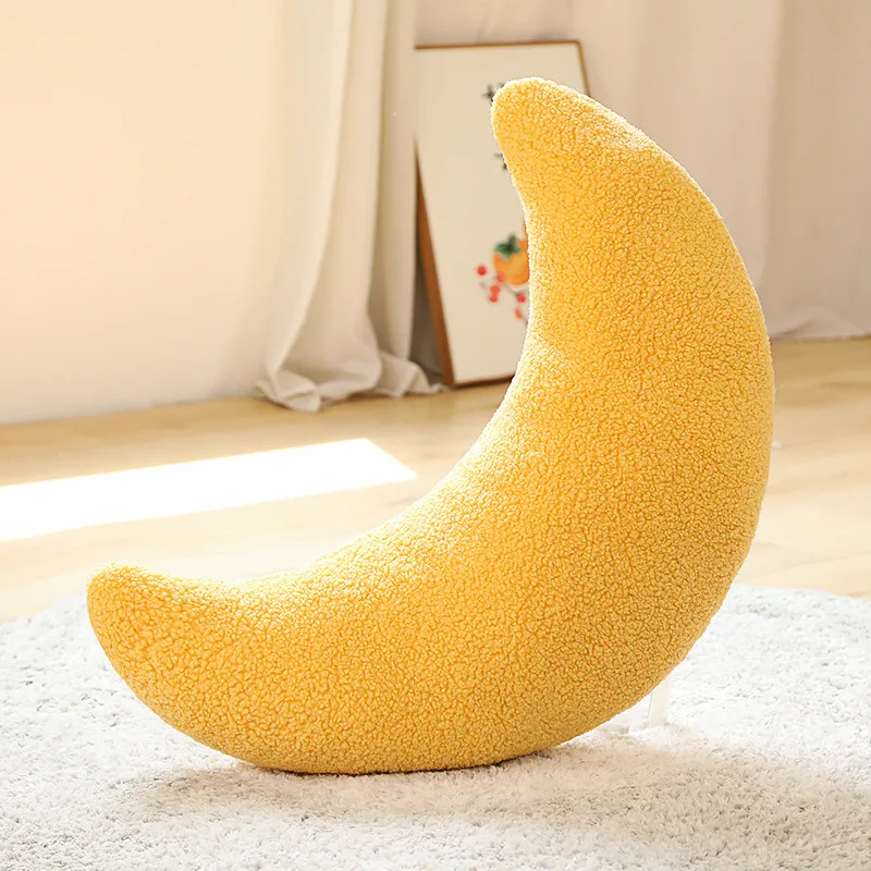 INS Popular Plush Yellow Moon Ball Shape Cushion Stuffed Donut Twist Bar Throw Pillow Home Decoration Room Pillow Birthday Gift 6