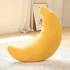 INS Popular Plush Yellow Moon Ball Shape Cushion Stuffed Donut Twist Bar Throw Pillow Home Decoration Room Pillow Birthday Gift 6