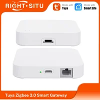Tuya ZigBee 3.0 Smart Hub, Wireless/Wired Gateway Bridge for App Voice Remote Control, Works with Alexa Google Home Assistant