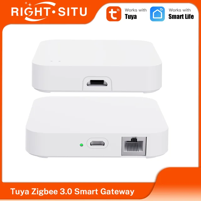 Tuya ZigBee 3.0 Smart Hub, Wireless/Wired Gateway Bridge for App Voice Remote Control, Works with Alexa Google Home Assistant