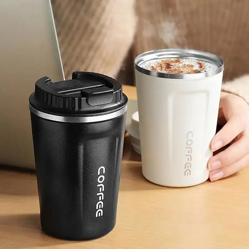 380ml 510ml Double Stainless Steel Coffee Thermal Mug With Lid Thermos