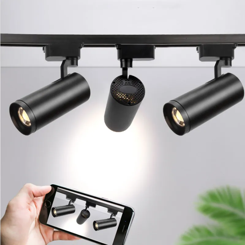 Zoomable LED Track Light Dimmable Track Spot Light Fixtures Spotlight Zoom Track Light for Clothing Store Living Room