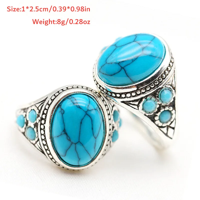 2025 Fashion Style Türkisringe für Männer und Frauen, Vintage-Schmuck_voghion.com