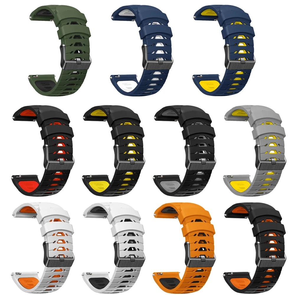 Premium Silicone 22mm Wrist Strap - Versatile Replacement Watchband Bracelet