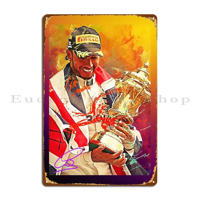 Lewis Hamilton Metal Sign Cave Personalizzato Wall Murale Targa Da Parete Vintage Tin Sign Poster