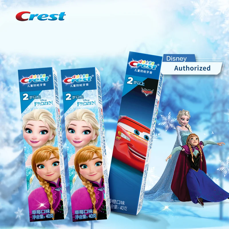 Crest Children Toothpaste Anti-cavity Tooth Paste Food Grade Sweet Fruit Flavor Deep Clean Oral Care Low fluoride for Kids 2+