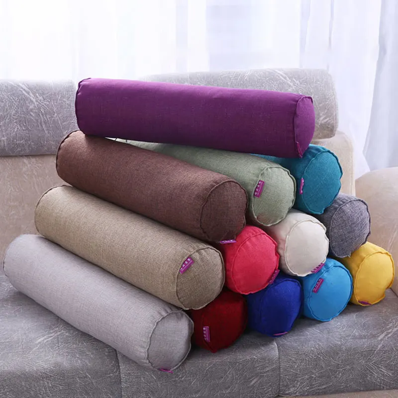 Cotton Linen Cylindrical Pillow Case Image 1
