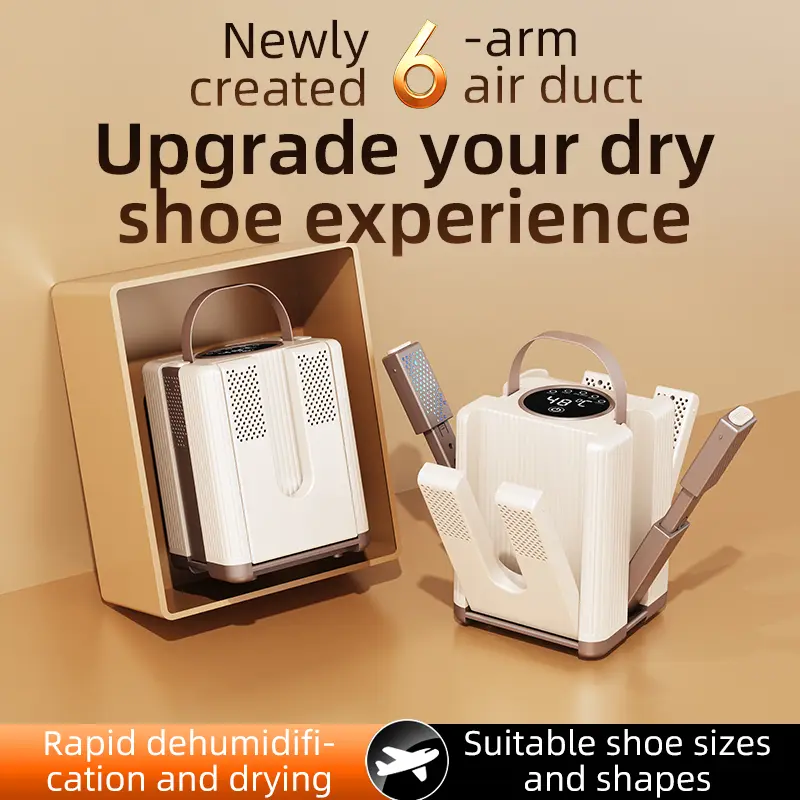 Electric Shoes Dryer 6 Arms Portable Foldable Telescopic Smart Heater Deodorizer Dehumidifier Shoe Drying Machine Foot Warmer - Image 2