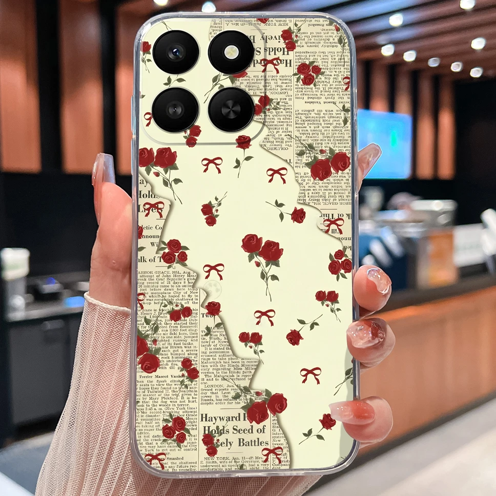 Lovely Animal Cartoon Soft TPU Transparent Silicone Phone Case -