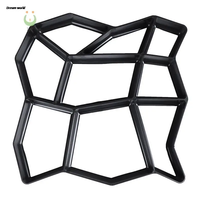 DIY Paving Mould Home Garden Floor Road Concrete Stepping Driveway Stone Path Mold Patio Maker Black Plastic Making garden concrete molds garden path molds