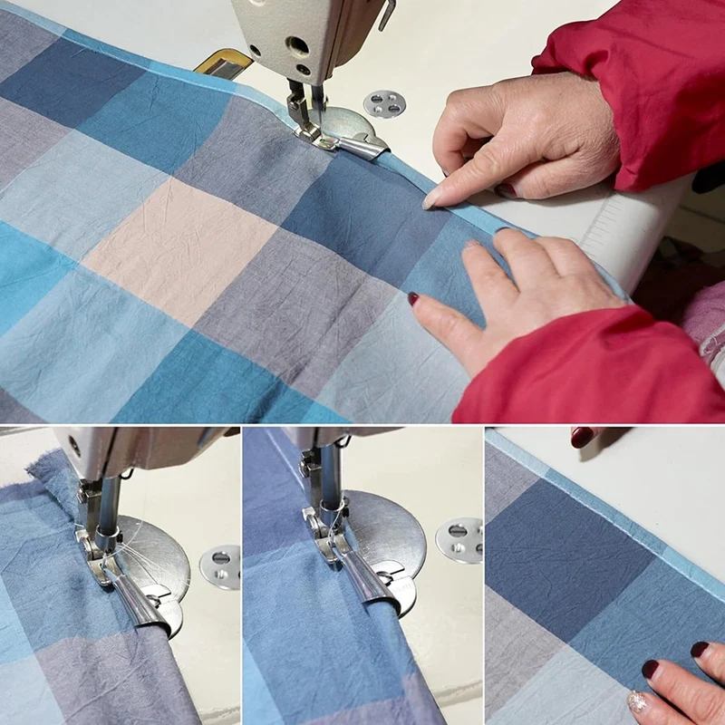 Upgraded Universal Sewing Hemming Foot Set [3-10Mm] For Home Industrial Sewing Machines