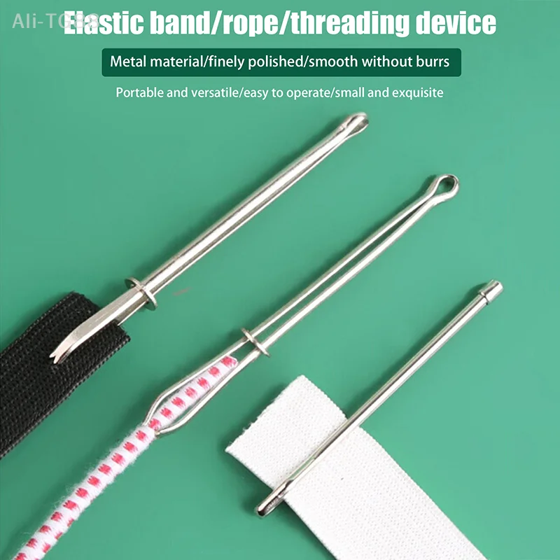 2pcs DIY Rope Threader Clip Set 2025 Metal Drawstring Replacement Tool ...