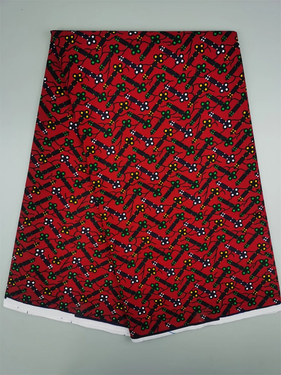 Authentic Wax Print Fabric African Dress Material 100% Cotton, 6 Yards