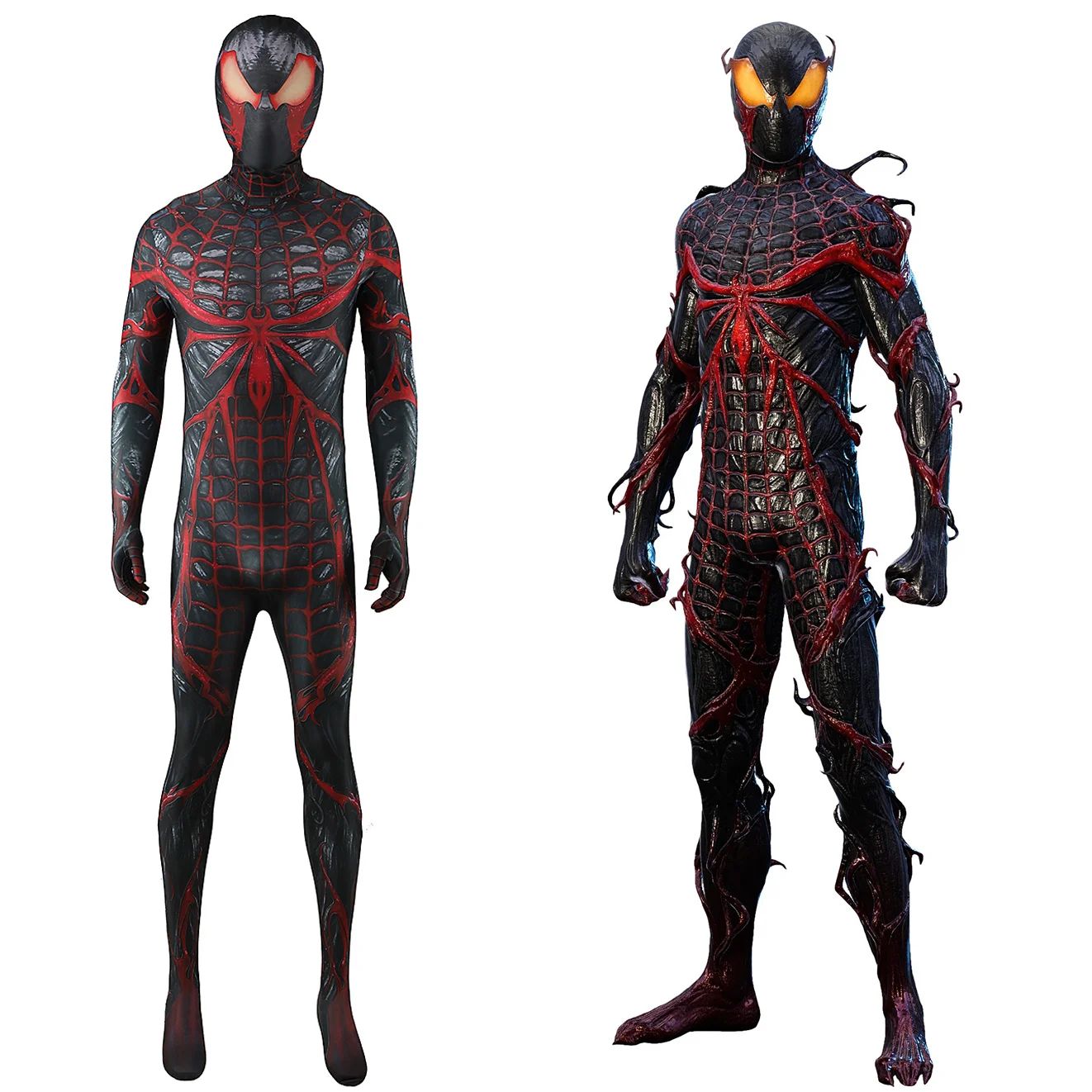 Spider 2 Cosplay Black Absolute Carnage Costume Superhero Zentai Body Spiderman Spandex Outfit Costume Di Halloween Adult Kid