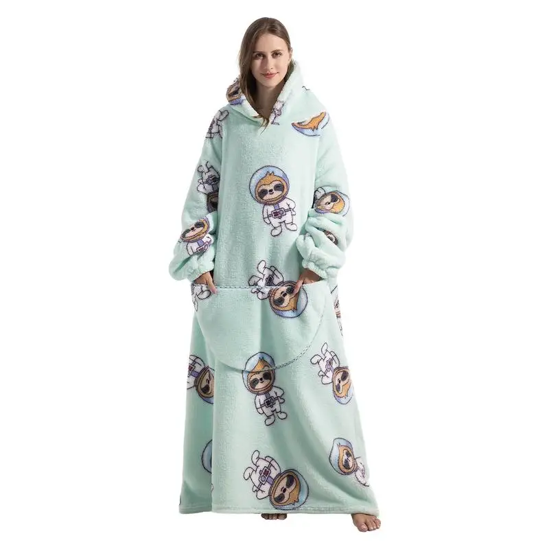 

Hoodie Blanket Oversized Soft Wearable Blanket Multifuncational Blanket For Traveling Camping Trip Blanket For Adults Women Men
